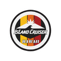 Island Cruiser Hawaii Iron-On Patch — Retro Surf Wave Logo Patch for Jackets & Bags
